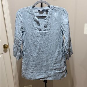 Lands' End Soft Blue Linen Tunic: XS/P